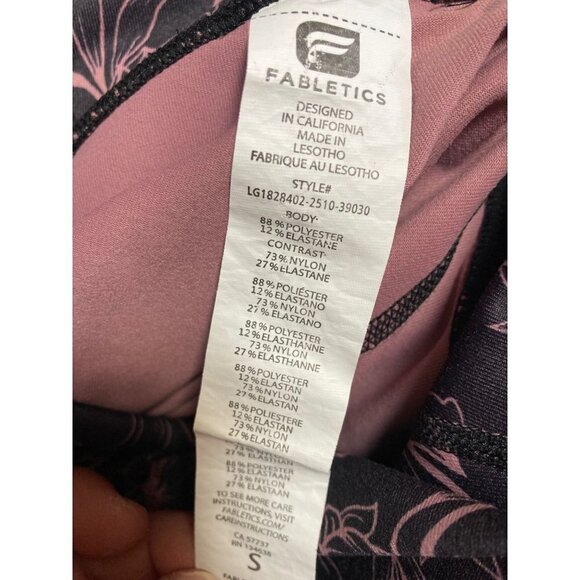 FABLETICS Black and Pink Define Powerhold Mid-rise Capri Valencia Leggings Size - Picture 5 of 6